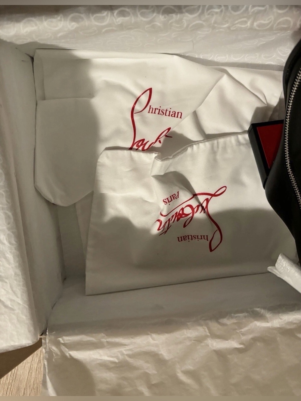 Christian Louboutin  Black Leather Ankle Boots with side Zipper size 7.5 - Picture 4 of 10